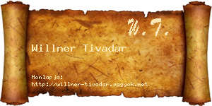 Willner Tivadar névjegykártya