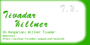 tivadar willner business card